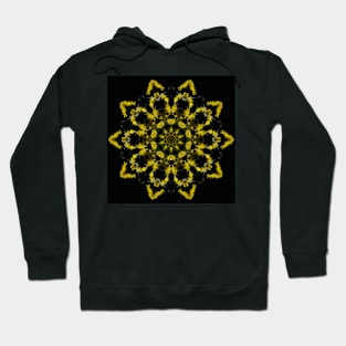 Yellow Chrysanthemum Light and Shadow Kaleidoscope pattern (Seamless) 22 Hoodie